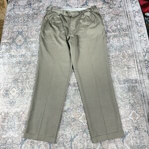 Vintage Ralph Lauren Pleated Dress Pants Beige Slacks 36x34